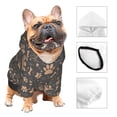 thumbnail image 3 of Fotbe Animal Paw Print Small Dog Sweater Hoodies Pet Grey Hooded Soft Fleece Sweatshirts with Pocket Fall Winter Puppy Cat Sweaters Warm Clothes-XX-Large, 3 of 7