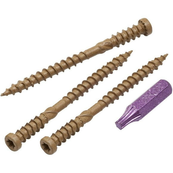 100 Pack #9 x 2-1/2" Climatek Star Drive Kameleon Tan Composite Deck Screws
