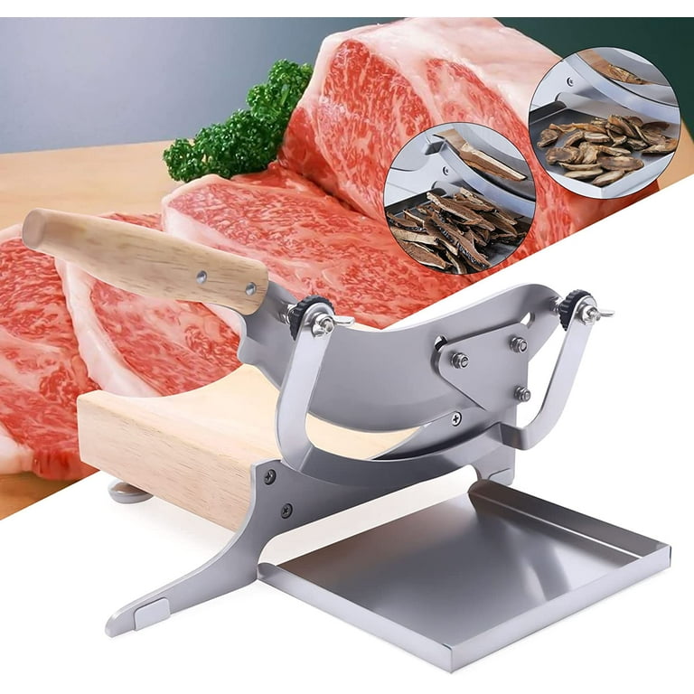 Manual Meat Slicer Meat Bone Cutter Machine Chinese Medicine Jerky Slicer  Rib Chicken Fish Frozen Meat Vegetables Deli Food Slicing Machine Home  Cooking Use 