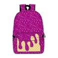 thumbnail image 2 of Ice Cream Drip Backpack Kawaii Shoulder Bagpacks with Side Casual Messenger Bag Pockets Large Capacity Daypack for Travel Hiking Camping Fashion Travel Daypacks (Purple), 2 of 9