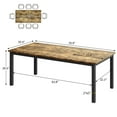 thumbnail image 4 of Amkui Dining Table for 6-8 People, 70.9" Modern Long Rectangle Dinner Table Industrial Metal Frame & MDF Board Large Kitchen Table for Dining Room Conference Room, Easy Assembly (only table), 4 of 7