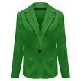 thumbnail image 5 of Yigetop Womens Blazer Women's Autumn and Winter Long Sleeved Button Solid Color Cardigan Small Suit Jacket Casual Blazer for Women Mint Green XL, 5 of 6