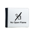 thumbnail image 1 of No Open Flame Black Symbol Pattern Flip Bifold Portefeuille en Similicuir Porte-Monnaie Multifonctions, 1 of 4