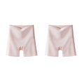 thumbnail image 3 of Guardurnaity Pantalones de seguridad de seda de cintura alta 2 en 1 para mujer, bragas cortas de realce de verano, ropa interior para el abdomen y rosa violeta XL(120-140 kg) 2Conjunto, 3 of 6