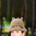 thumbnail image 3 of Gorro de pescador de felpa de invierno, gorro de pescador ligero de dibujos animados a prueba de viento, gorro de rana cálido, talla única, único para , Khaki Yinane sombrero de copa, 3 of 4