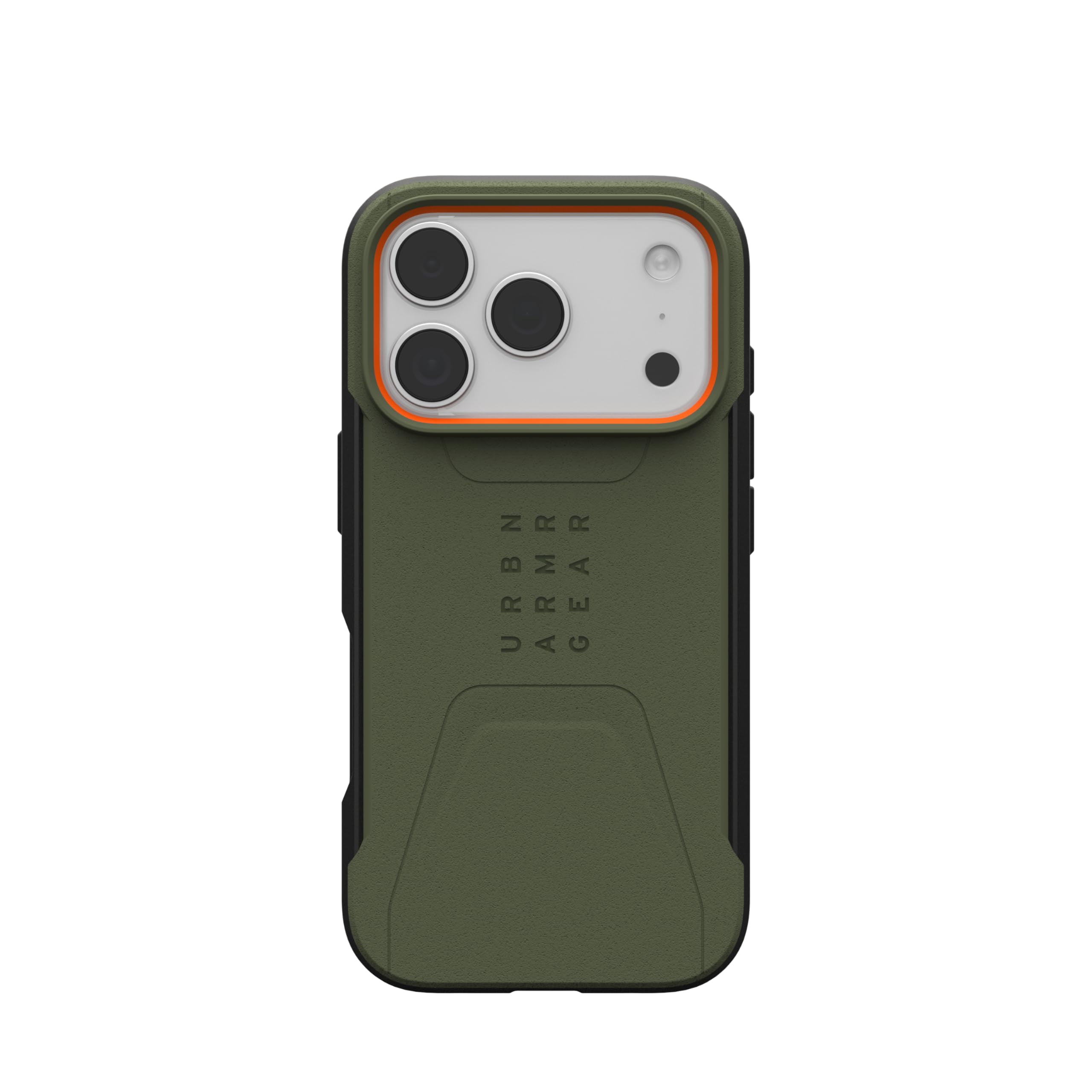 UAG iPhone 17 Pro Case Civilian - Compatible with MagSafe Military Grade Protective Cover, Olive/Orange