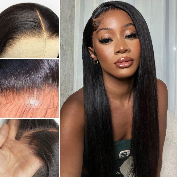 LUVME 14" PreMax Wigs HD Lace Super Natural Hairline Silky Straight Glueless 13x4 Frontal Lace Wig Human Hair Pre-Cut Lace for Women