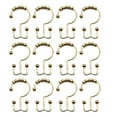 thumbnail image 5 of Stainless Steel Shower Curtain Hooks With 5 Bearings Rustproof Bathroom Hooks S Hook Design Noise Smooth Sliding 12 Pack 12PCS, 5 of 5