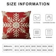 thumbnail image 5 of GOSMITH Happy Winter Beige Shadow Let It Snow Snowflakes in Red Merry Throw Pillow Case Cushion Cover Decorative Square, 5 of 5
