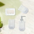 thumbnail image 3 of Unique Bargains 1 Set Durable Bathroom Accessories Set for Bathroom Vanities Transparent PS, 3 of 4