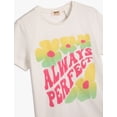 thumbnail image 3 of T-Shirt Short Sleeve Crew Neck Flower Glitter Printed Cotton, 3 of 3