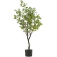 thumbnail image 6 of DecMode 41" Artificial Eucalyptus Tree in Realistic Leaves and Black Plastic Pot, 6 of 7