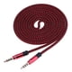 thumbnail image 2 of 1,5 m macho de 3,5 mm a macho de 3,5 mm Cable de audio de tejido AUX Cable auxiliar (rojo), 2 of 8