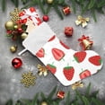 thumbnail image 6 of Coolnut Strawberry Christmas Stocking Personalized Large Candy Stocking, Xmas Stockings Decoration Hanging Gift for Family Holiday Party Ornaments Decor Fireplace, 6 of 7