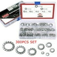 thumbnail image 1 of MYG Kit d'Assortiment d'Étoiles Externes en Acier Inoxydable 304 300 Pcs/ensemble, 1 of 9