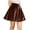 Brown, variant on Loopsun Girls Pleated Skirts, Girls Solid Color Velvet Elastic Waist Party Short Skirt Green, 12-13 Years