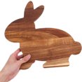 thumbnail image 7 of Bunny Shaped Wooden Cutting Board Wood Charcuterie Board Easter Serving Platter Cheese Tray for Cheese Bread Fruit Vegetables Easter Decorations Gifts B, 7 of 7