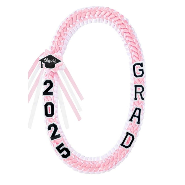 Hearth & Gear Graduation Wreath 2025 Graduates Handmade Ribbon Wreath Double Braided Ribbon Necklace With Graduation Letter