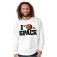 thumbnail image 5 of Saturn Love I Heart Outer Space Sweatshirt for Men or Women Brisco Brands X, 5 of 6