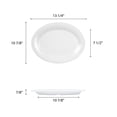thumbnail image 2 of Excellante Color White Melamine Dinnerware Collection 13 1/2" x 10 1/2" Platter, Comes in Dozen, 2 of 2
