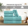 thumbnail image 6 of Casa Platino Bathroom towels 6 Pc Set, 2 Bath Towels, 2 Hand Towels, 2 Wash Cloths, Ultra Soft & Absorbent Towels - Teal, 6 of 6