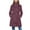 Purple, variant on SwiftWear Women's Burgundy High Collar Single-Breasted Trench Coat Belted Wool-Like Long Sleeve Overcoat with Side Pockets, Elegant Winter Outerwear