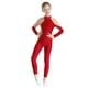 thumbnail image 5 of Niños Niñas gimnasia patinaje artístico medias de Ballet traje de baile brillantes diamantes de imitación mono de manga larga, 5 of 5