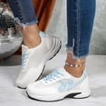 thumbnail image 2 of Women's Shoes Thick Soled Wedge Sneakers Mesh Breathable Casual Shoes Grey 40, 2 of 7