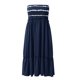 thumbnail image 4 of Gibobby Vestido corto casual para mujer Vestido sin tirantes con estampado de rayas para mujer para vestidos de playa para vestido con top de tubo(Azul oscuro,XL), 4 of 5