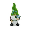 thumbnail image 2 of JVBTVB Solar Powered Garden Gnome Statue with LED Wreath – Weatherproof Outdoor Decor for Patio, Yard, Balcony, Front Porch – Auto-Lights at Night, Scandinavian Design, 2 of 3