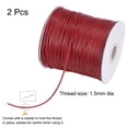 thumbnail image 3 of Unique Bargains 2 Packs Beading Thread Bracelet Weave Bead Craft Cord 1.5mm 158M/Roll (172-Yards) Decorative String, Red, 3 of 7