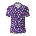 thumbnail image 2 of Daiia colorful Skull butterfly flower1 Pattern Men’s Polo Shirts,Solid Deck Shirt,Classic Fit, Breathable Cotton Polo for Casual and Sport Wear-Medium, 2 of 7