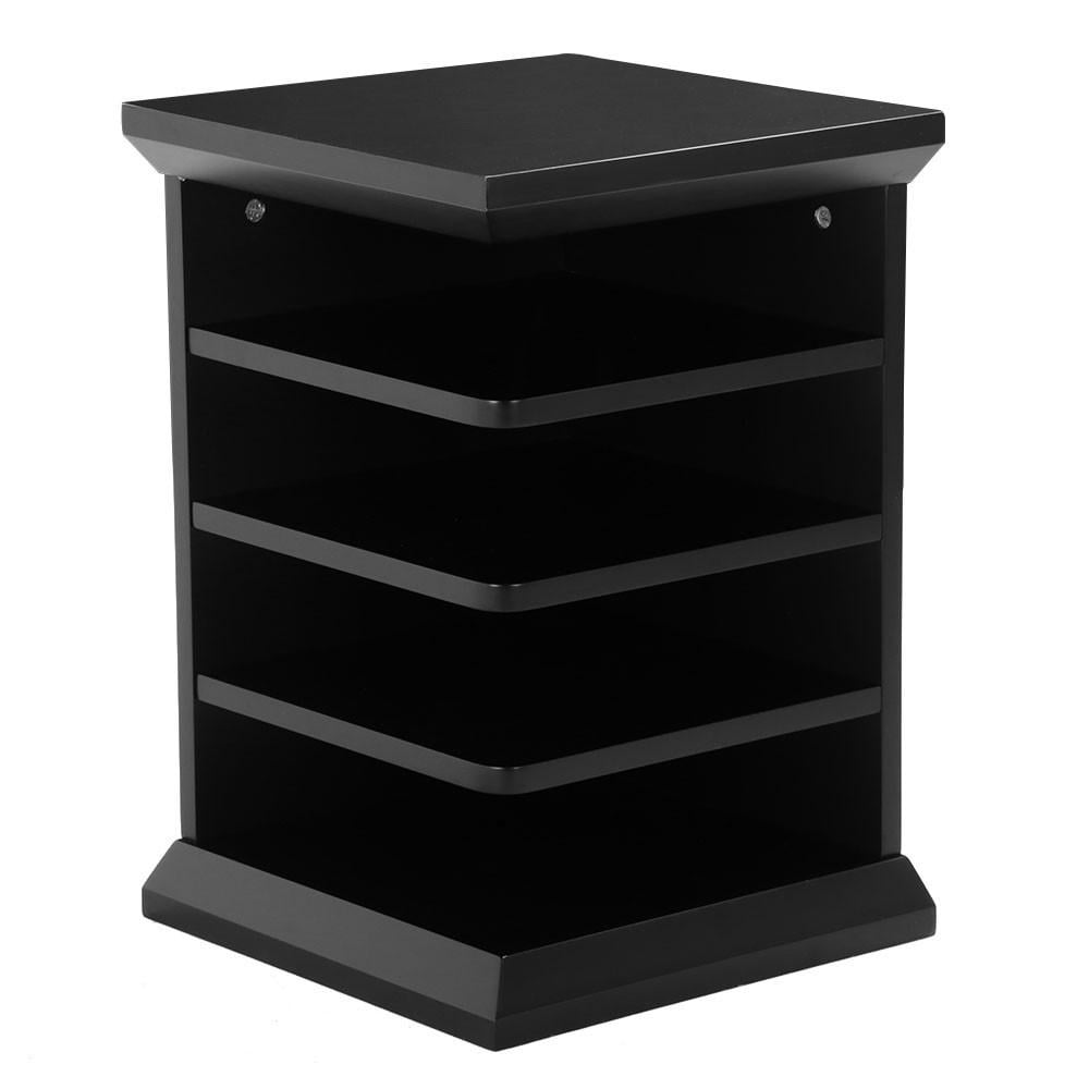 4Shelf Design Black Reader's End Table Magazine Rack Book Storage
