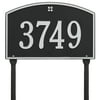 Personalized Whitehall Products Cape Charles 1-Line Standard Lawn Plaque in Black/Silver