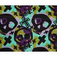thumbnail image 4 of oneOone Polyester Lycra Sea Green Fabric Skull Fabric For Sewing Printed Craft Fabric By The Yard 56 Inch Wide, 4 of 4