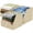 Beige, variant on Open Front Trapezoid Closet Bins – Closet Shelf Organizer for Folded Clothes, Easy Access Fabric Storage Baskets – 3 Pack