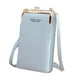 thumbnail image 5 of Bolso bandolera para teléfono móvil, bolso bandolera para teléfono, bolso bandolera de piel sintética con cremallera para mujer, pequeño Azul, 5 of 9