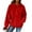 Red, variant on Women's Hooded Long Sleeve Printed Flannel Top Hooded Sweatshirt for Casual and Warm Fall and Winter Seasons,Light Blue,XL