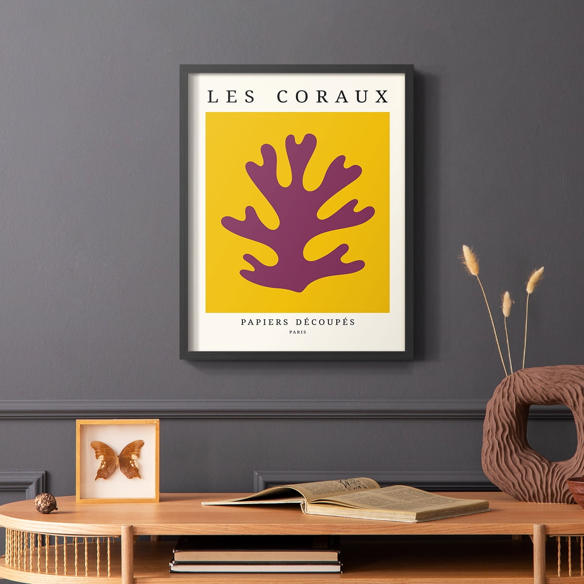 Matisse CCCLXX in Black Solid Wood 8 x 10 Framed Print