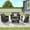 Dark Grey, variant on 4-Piece Outdoor Patio Furniture Sets Garden Rattan Chair Wicker Set, Poolside Lawn Chairs with Tempered Glass Coffee Table Porch Furniture (Light Grey)