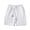 White, variant on zeranth Men Shorts Solid Color Drawstring Summer High Stretch Elastic Waist Short Pants for Fitness