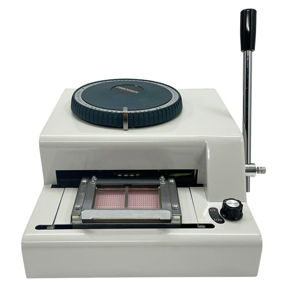 EQCOTWEA Manual PVC Embossing Machine VIP ID Card Coding Stamping Machine 66 Characters Convex Embosser