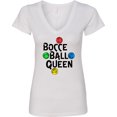 thumbnail image 3 of Inktastic Bocce Ball Queen Women's V-Neck T-Shirt, 3 of 5