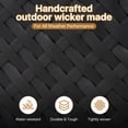 thumbnail image 5 of BaPiPro 7-Piece Outdoor Patio Furniture Set, Black Wicker Rattan Sectional Sofa with Black Cushions & Coffee Table, All-Weather for Backyard, Porch, Deck, Balcony, 5 of 7