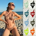 thumbnail image 5 of ZPAQI Womens Trendy One Shoulder Bikinis Sets Summer Push Up Beachwear Bathing Suits, 5 of 21