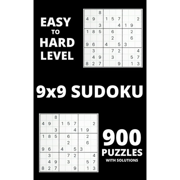 Sudoku Easy To Hard Level Amazing 900 Sudoku Puzzles With Solutions Sudoku Game For Beginners Or Advanced Players Sudoku Puzzle Books For Adults Hardcover Walmart Com