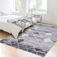 thumbnail image 7 of ZACOO Gray Modern Rug 4'x6' Moroccan Geometric Trellis Area Rug Chic Geometric Thin Rug Low Pile Floor Cover for Laundry Room Home Office Dorm, 7 of 7