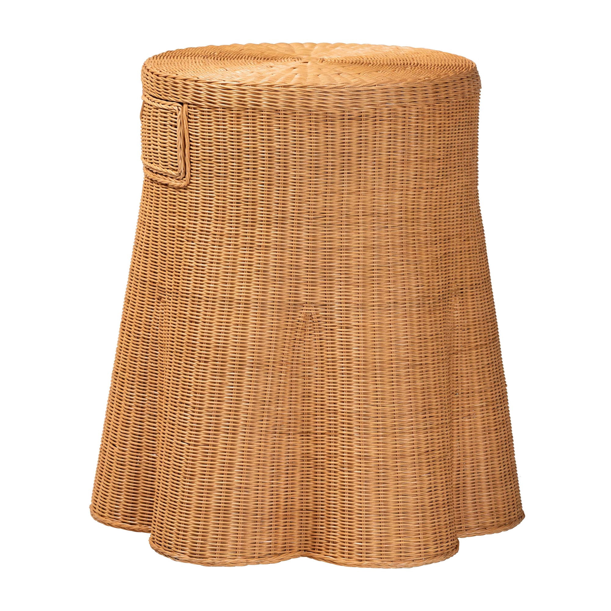 bali & pari pari Boho Console Table, Round, Light Honey