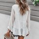 thumbnail image 5 of Tops de empalme de manga larga con cuello redondo de Color sólido informales de verano a la moda para mujer Pompotops gfhjh10035, 5 of 9