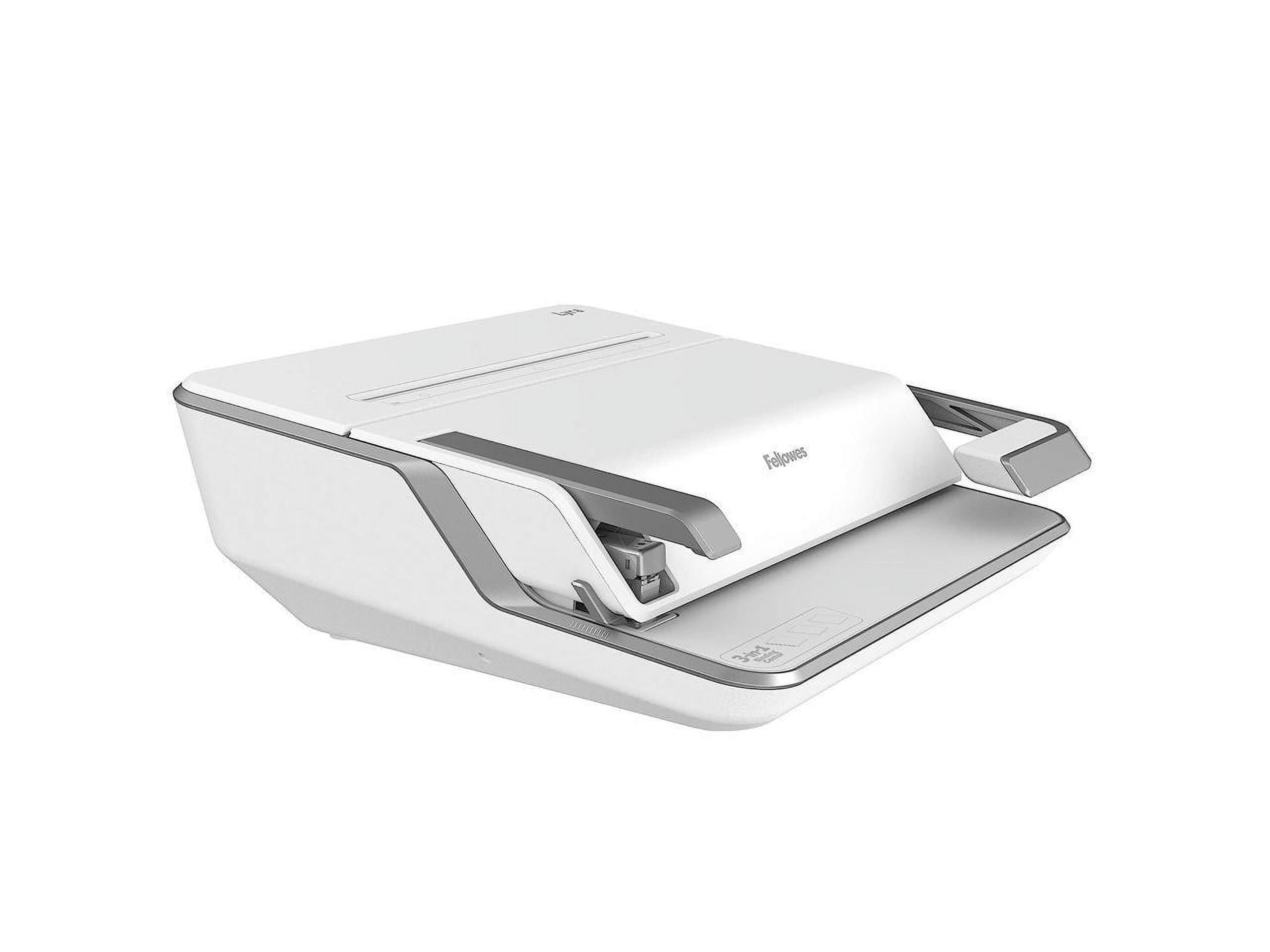 Fellowes Lyra 3-in-1 20 Sheets Punched Comb Binding Machine with Document, White/Gray